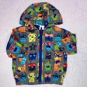 GYMBOREE LIL MONSTER JACKET windbreaker hoodie boys MONSTERS 6/12m